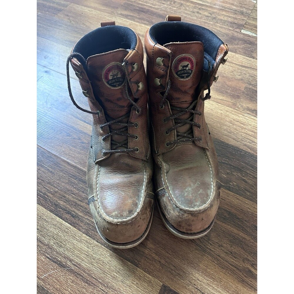 Red Wing Irish Setter Lace Up Steel Toe Men’s Work Boots Size 13